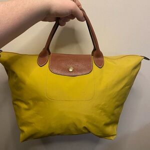 Longchamp Le Pliage Tote Medium Lemon Yellow